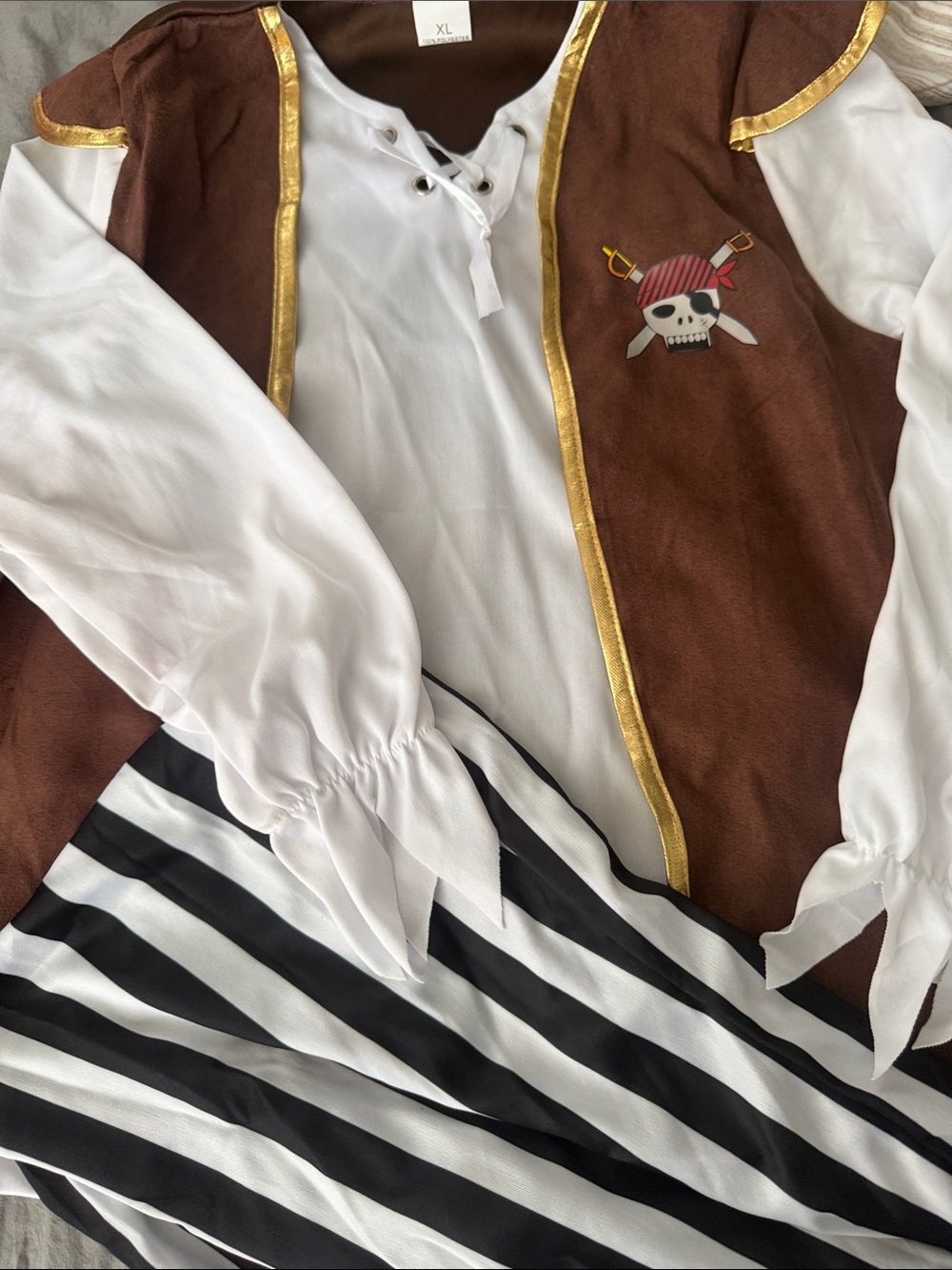 Kids Pirate Costume Jacket & Shirt - Brown and White